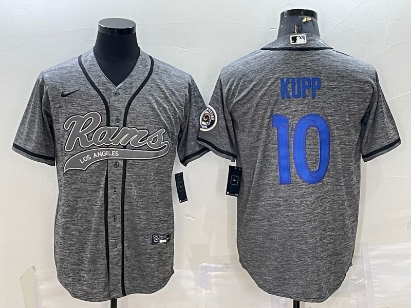 Men Los Angeles Rams #10 Kupp Grey hemp ash 2022 Nike Co branded NFL Jersey->los angeles rams->NFL Jersey